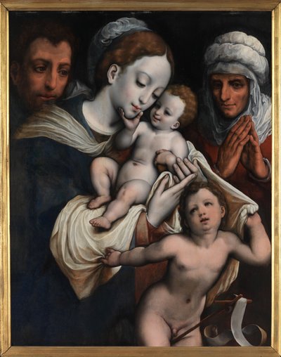Holy Family with Elisabeth and John the Baptist by Cornelis van Cleve