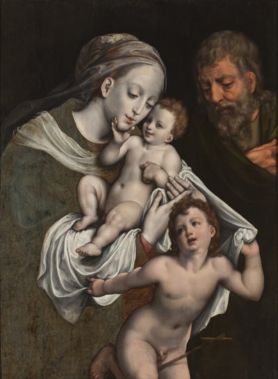 The Holy Family with the Infant St John by Cornelis van Cleve