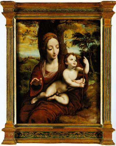 The Madonna and Child in a Landscape by Cornelis van Cleve