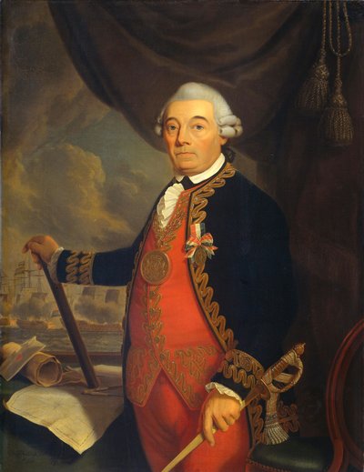 Portrait of Johan Arnold Zoutman (1724-1793), Vice-Admiral by Cornelis van Cuylenburgh