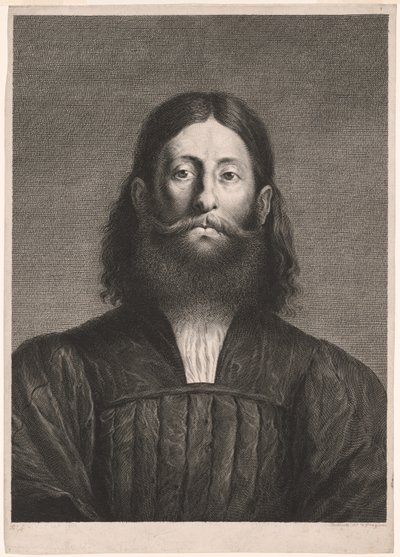 Portrait of a Bearded Man (so-called portrait of Giorgione), from Cabinet Reynst by Cornelis van Dalen II