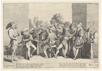 Nobles Around a Richly Laid Table by Cornelis van Kittensteyn