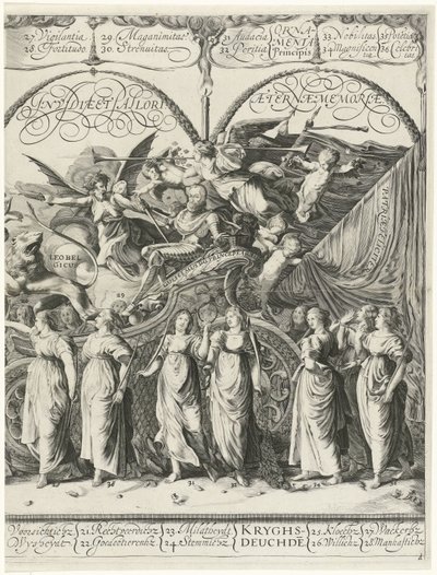 Triumphal Procession of William of Orange (series title) by Cornelis van Kittensteyn