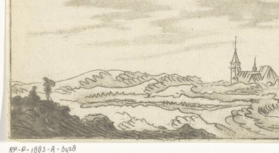 Dune Landscape with a Church by Cornelis van Noorde