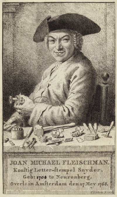Portrait of Johann Michael Fleischmann by Cornelis van Noorde