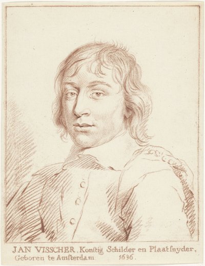 Portrait of Jan de Visscher by Cornelis van Noorde