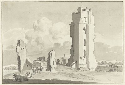 Ruins of the House at Cleves near Haarlem by Cornelis van Noorde