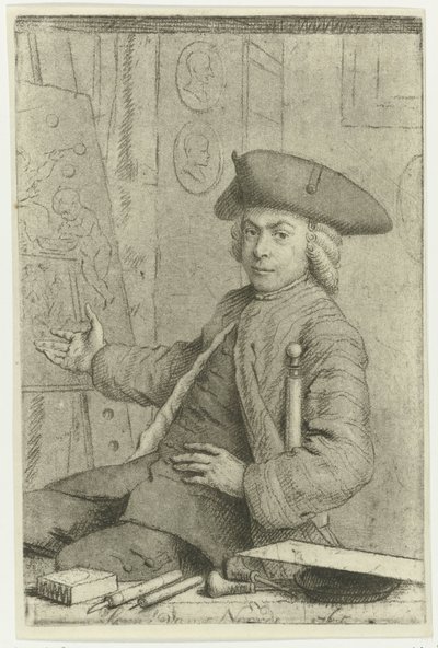 Self-Portrait of Cornelis van Noorde by Cornelis van Noorde