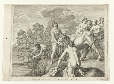 Jupiter Abducts Europa by Cornelis van Poelenburch (possibly)