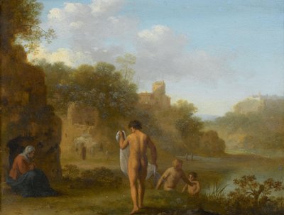 Bathing Men by Cornelis van Poelenburch