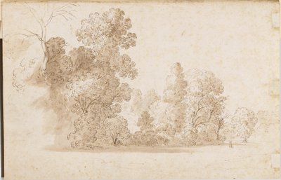 A wooded landscape by Cornelis van Poelenburgh or Poelenburch