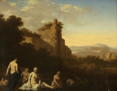 Nymphs Bathing by Cornelis van Poelenburgh or Poelenburch