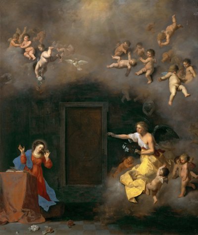 The Annunciation by Cornelis van Poelenburgh by Cornelis van Poelenburgh or Poelenburch