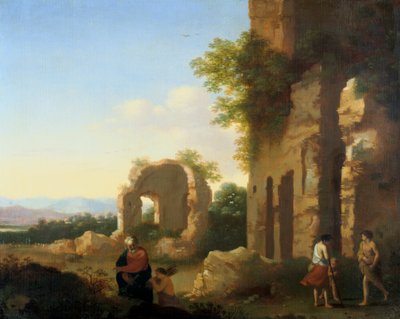 The Departure of Abraham and Isaac by Cornelis van Poelenburgh or Poelenburch