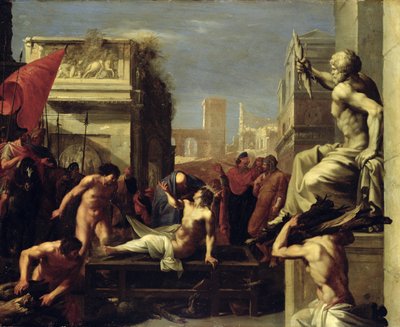 The Martyrdom of St. Lawrence by Cornelis van Poelenburgh or Poelenburch