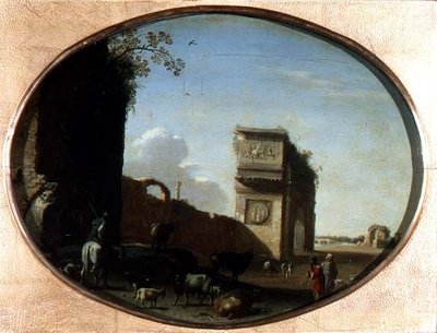 The Ruins of Rome by Cornelis van Poelenburgh or Poelenburch