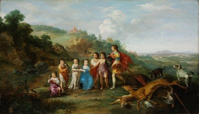The Seven Children of the Winterking by Cornelis van Poelenburgh or Poelenburch