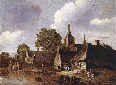 A Village by a River by Cornelis van Zwieten