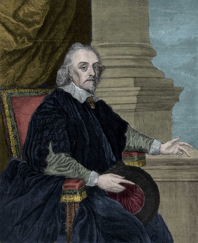 William Harvey (1578-1658), English doctor, according to the painting by Cornelius Jansen by Cornelius (after) Jansen