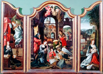 Adoration of the Shepherds, triptych by Cornelius Engebrechtsz