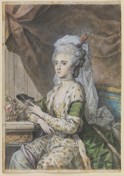 Louise, wife of Prince Karl of Hesse-Kassel, wearing Turkish Costume by Cornelius Høyer