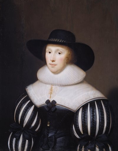 Portrait of Grace Bradbourne, Wife of Thomas Holte by Cornelius I Johnson