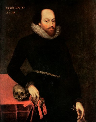 The Ashbourne Portrait of Shakespeare, 16th Century by Cornelius Ketel