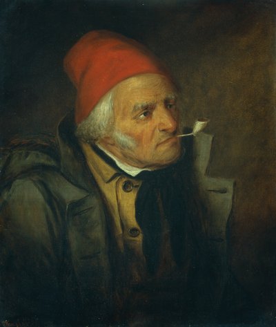 Man with Red Hat and Pipe by Cornelius Krieghoff