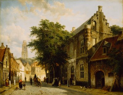 The House of Admiral Martin van Rossum in Zaltbommel by Cornelius Springer