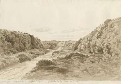 Chillington Hall (sepia drawing), 1820 by Cornelius Varley