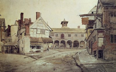 Market Place, Hereford, 1803 by Cornelius Varley