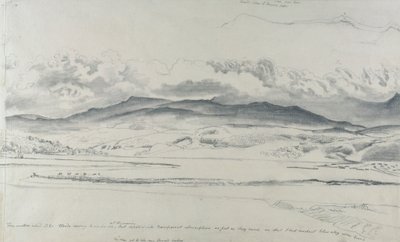 Mountain Panorama in Wales, Cader Idris by Cornelius Varley