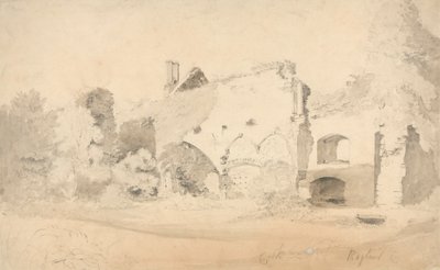Raglan Castle by Cornelius Varley