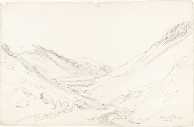 Tally Llyn from Llyn Trigrain by Cornelius Varley