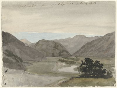 View of Moel Siabod from Beddgelert, North Wales by Cornelius Varley