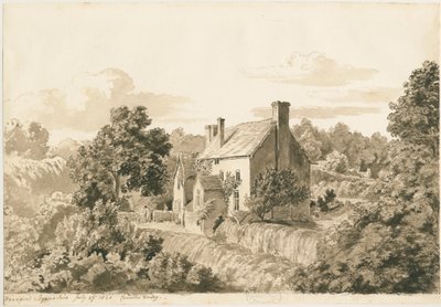Woodford - Cottages by Cornelius Varley