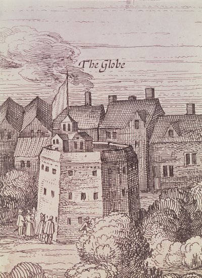 The Globe Theatre (detail) by Cornelius de Visscher