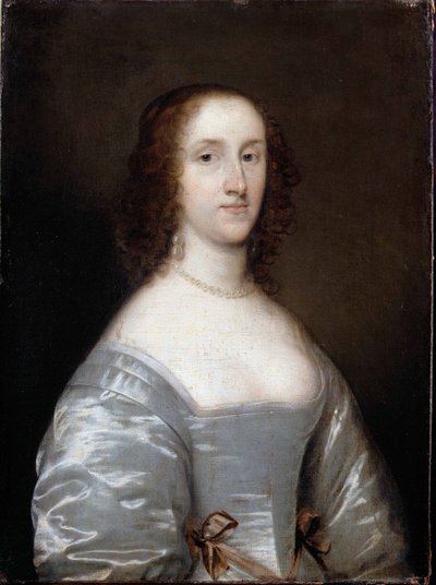 Portrait of a Lady in White by Cornelius the elder Johnson