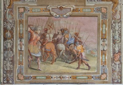 Battle Scene from the Deeds of Godfrey of Bouillon at the Capture of Jerusalem by Cosimo Daddi