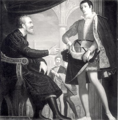 Michelangelo (1475-1564) and Francesco I (1541-87) de Medici by Cosimo Gamberucci or Gambaruccio