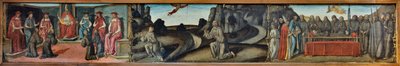 Madonna with Child in Glory, Saint Ambrose, Saint Francis of Assisi, God the Father and Angels (detail) by Cosimo Rosselli