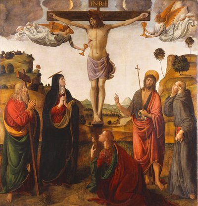 The Crucifixion with the Madonna, Saints John the Baptist, Mary Magdalen, Andrew and Francis, 1503 by Cosimo Rosselli