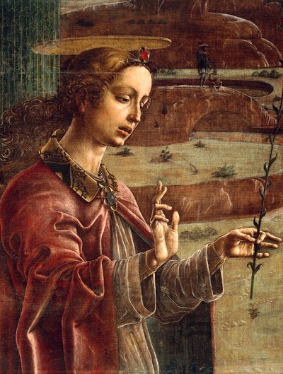 Annunciation (detail) by Cosimo Tura