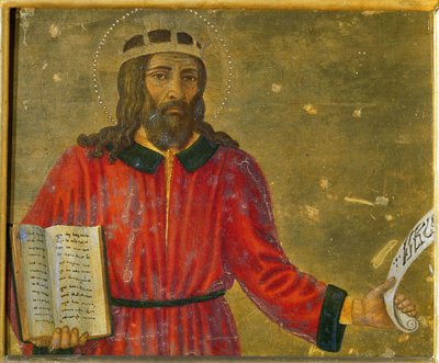 King David Predella Panel of the Altarpiece by Cosimo di Lorenzo Rosselli