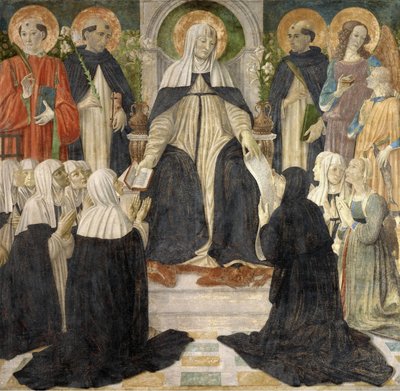 Saint Catherine of Siena as Spiritual Mother of the Second and Third Orders of Saint Dominic by Cosimo di Lorenzo Rosselli