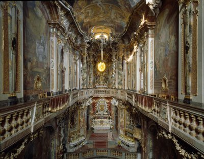 Internal View of the Church of St. John Nepomucene by Cosmas Damian Asam