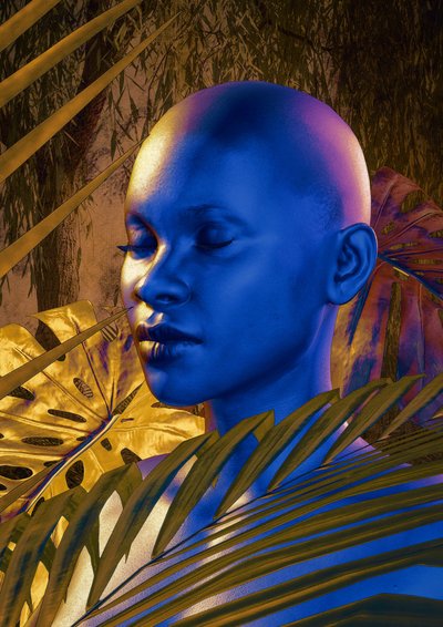 Exotic Blue Portrait by CosmoZach