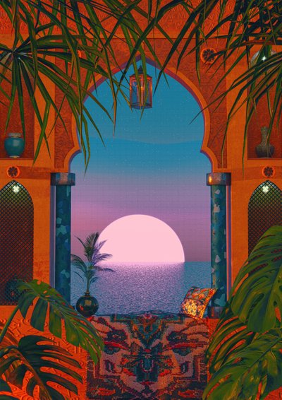 Tropical Sunset Archway by CosmoZach