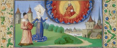 Philosophy Instructs Boethius on the Role of God. Around 1460-70 by Coëtivy Master