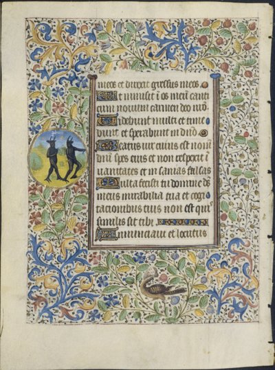 Leaf from a Book of Hours: Two Devils (verso) by Coëtivy Master